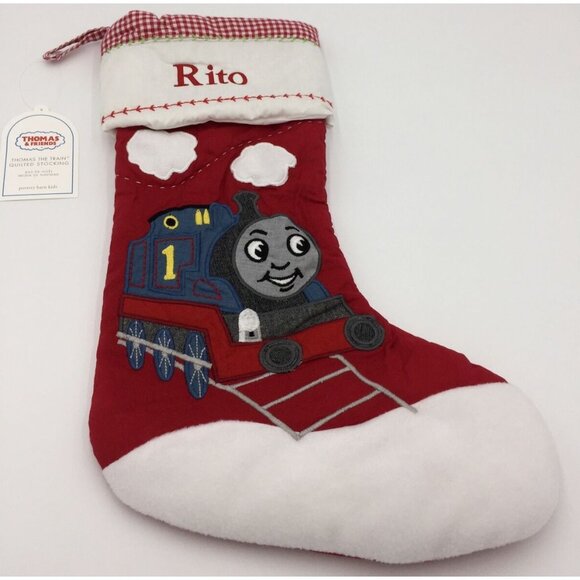 Pottery Barn Kids Rito Christmas Stocking Thomas and Friends Tank Engine Train - Picture 12 of 12